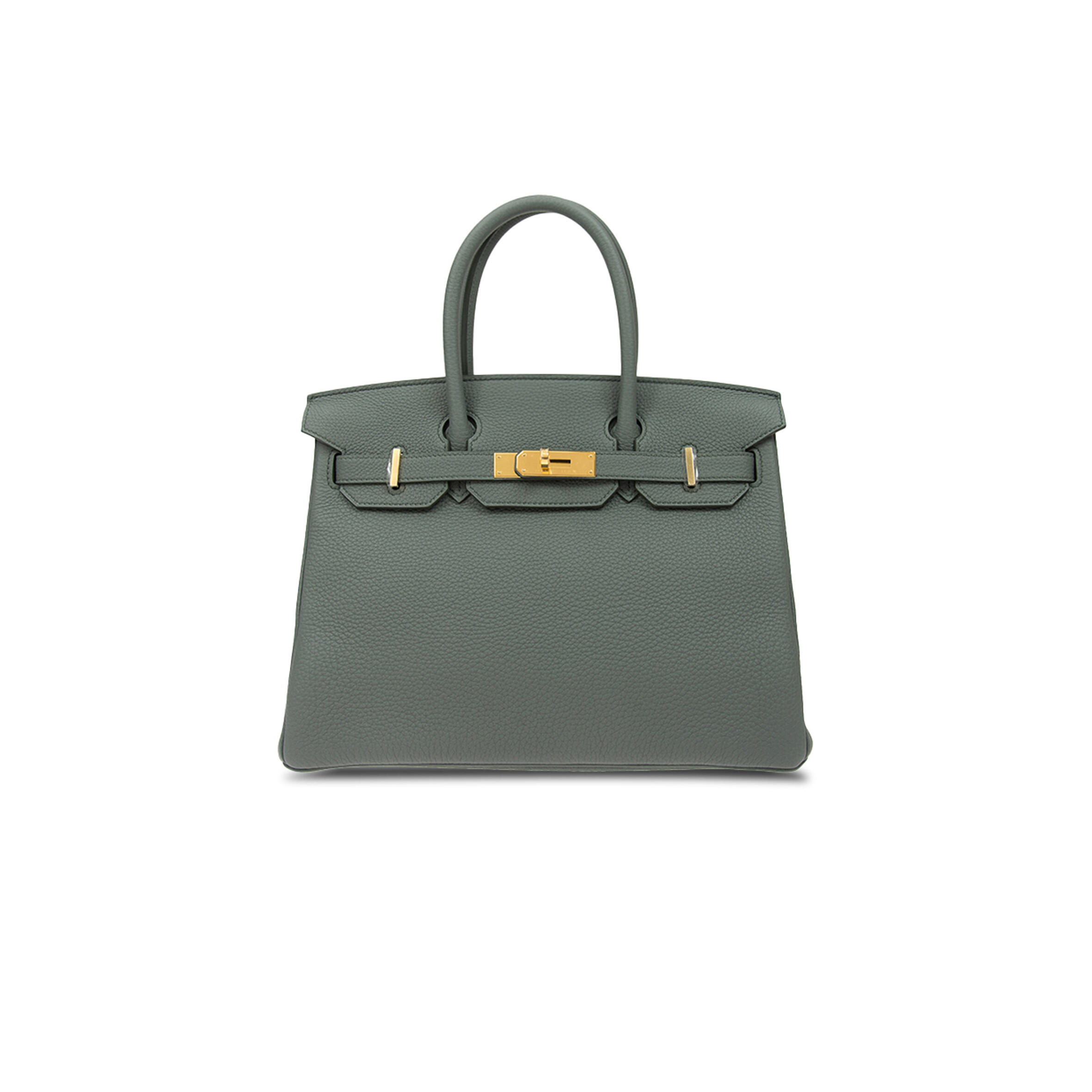 H**me5 BIRKIN 30 EPSOM LEATHER BIRKIN GREEN GOLD BUCKLE HIGH END BAG BK3063TGGP4296 (30*23*15cm) Master Quality